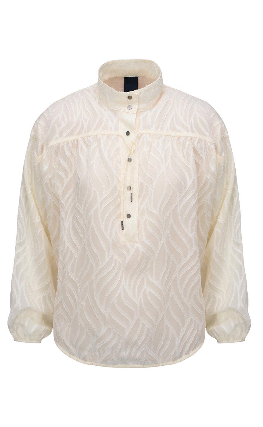 One Two Luxzuz Bluse - Rosi - Coconut Milk