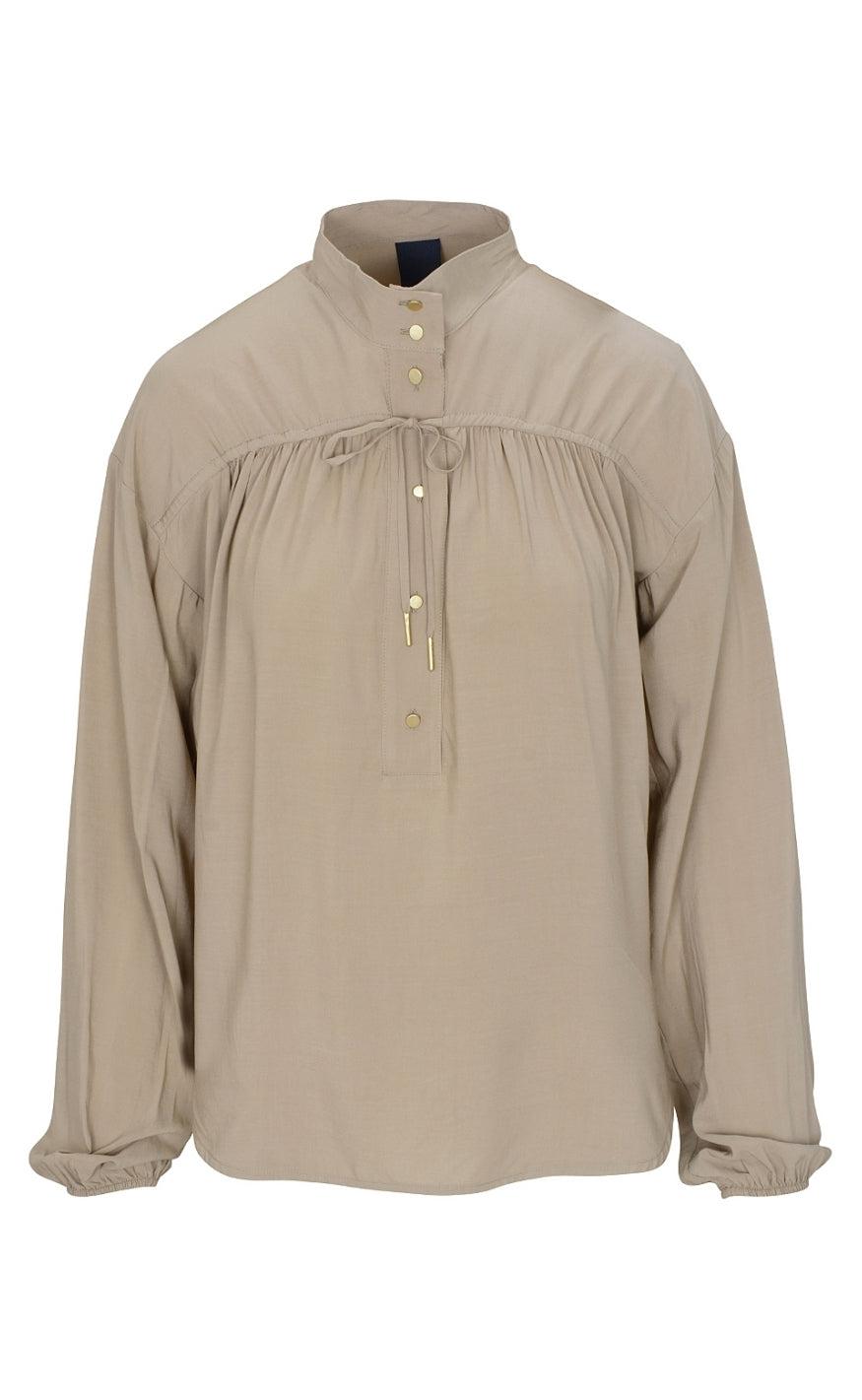 One Two Luxzuz Bluse - Rosita - Taupe