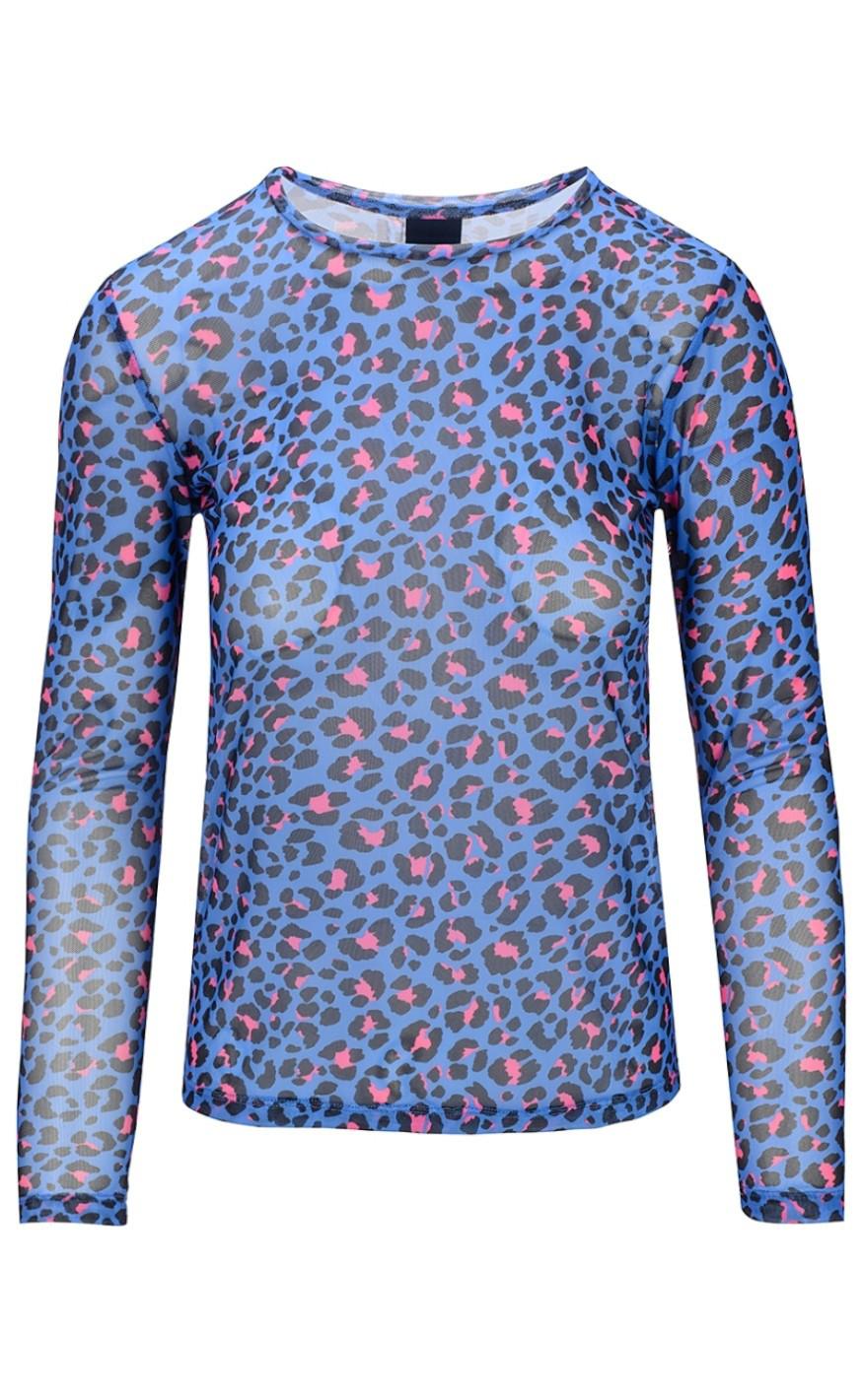 One Two Luxzuz Bluse - Sibey Mesh - Granada Sky