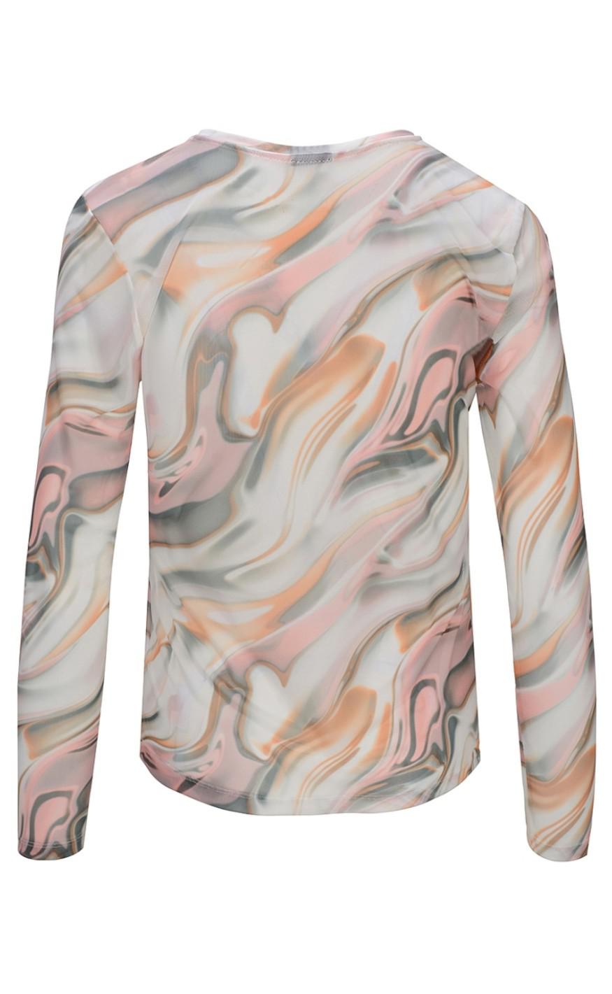 One Two Luxzuz Bluse - Sibey Mesh - Oasis