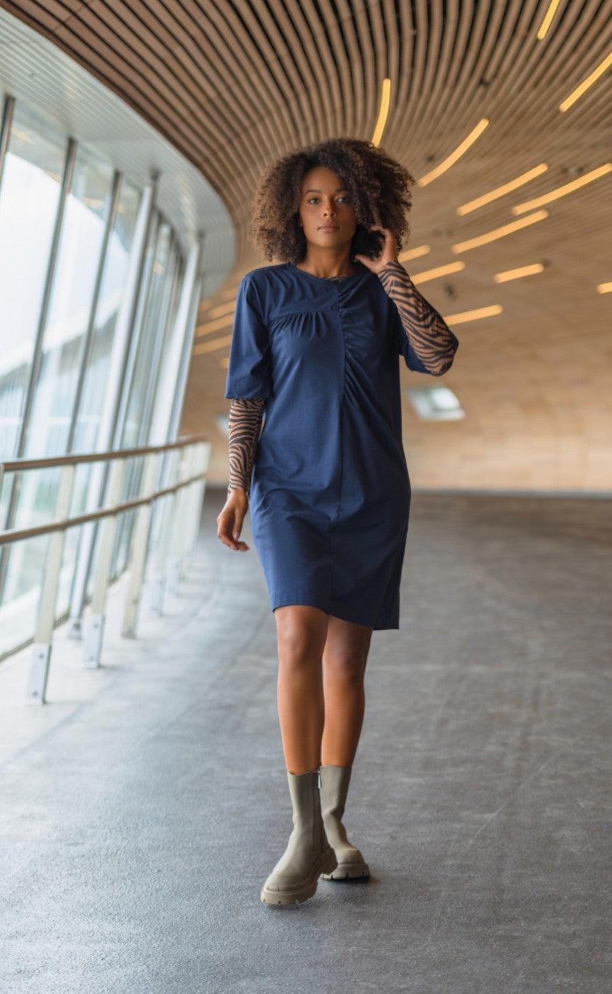 One Two Luxzuz Dress - Lenja - Navy