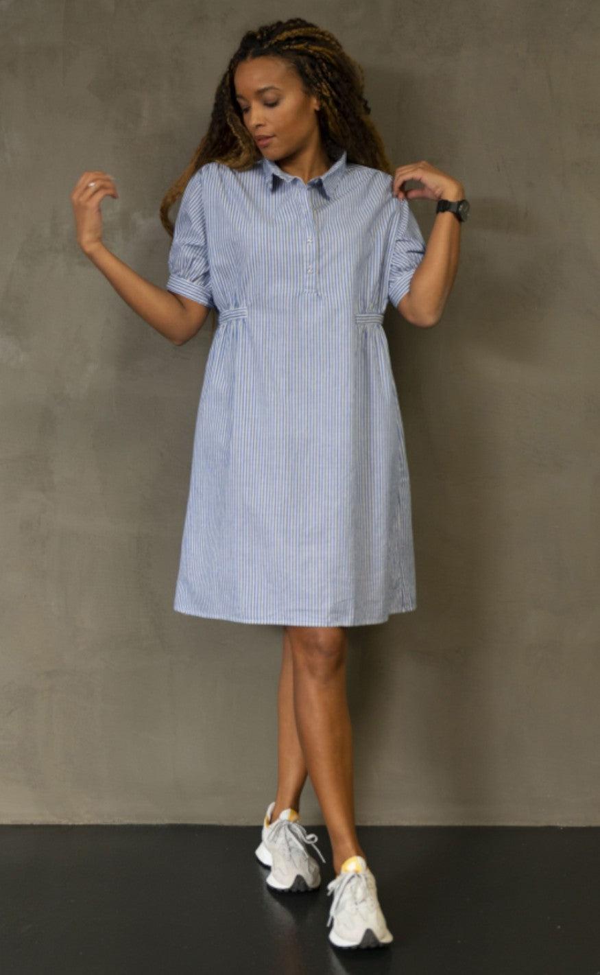 One Two Luxzuz Kjole - Caya - Porcelain Blue
