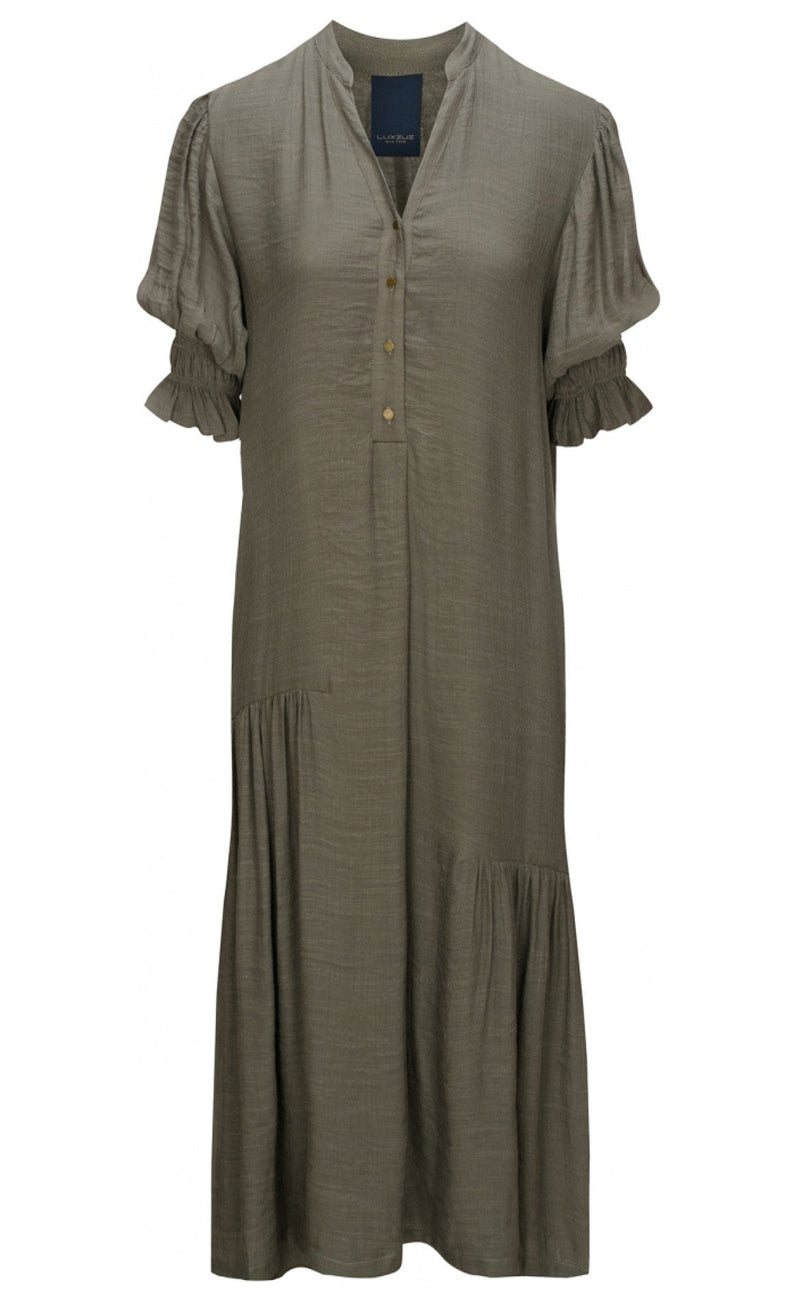 One Two Luxzuz Kjole - Glami - Vintage Khaki