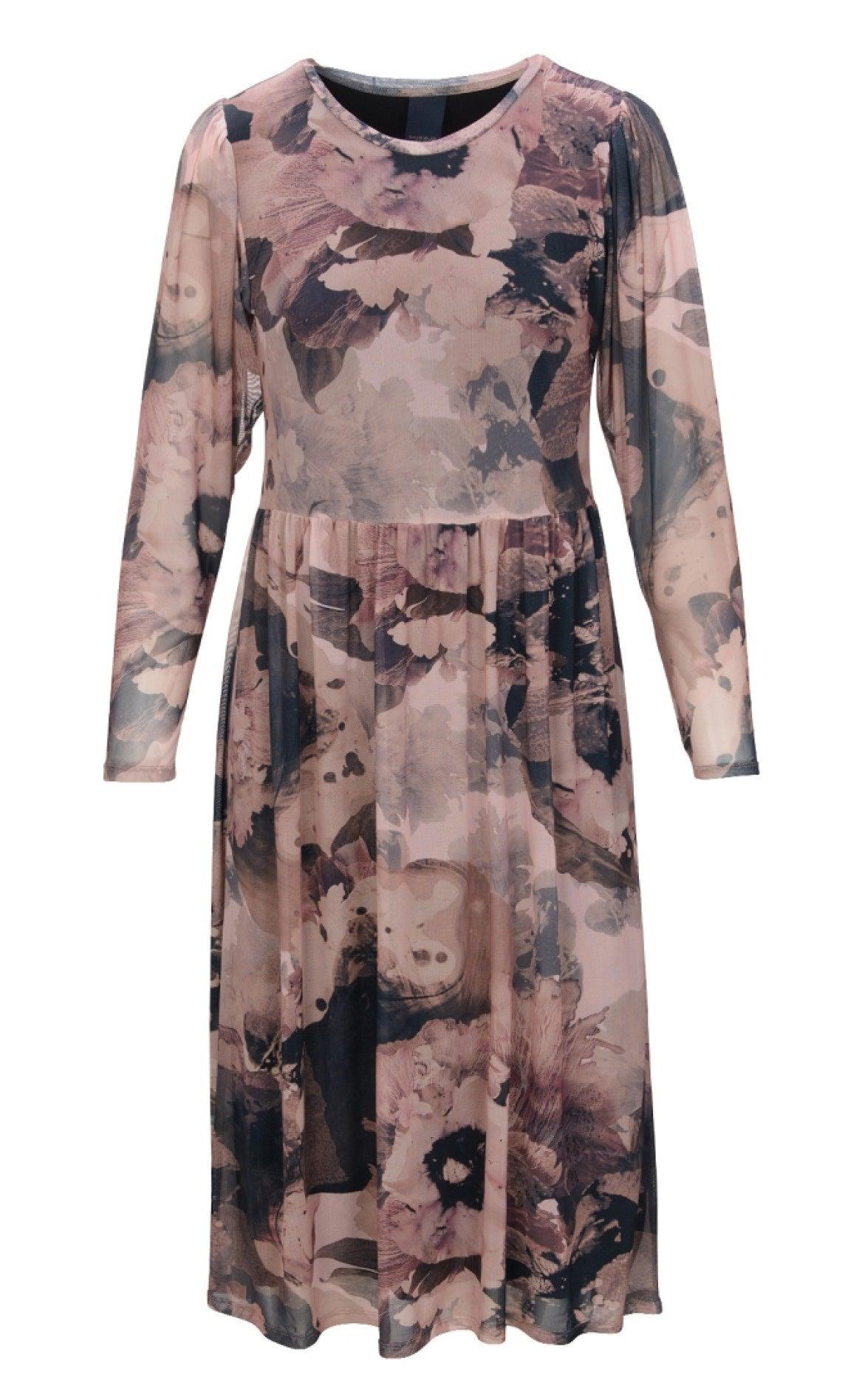 One Two Luxzuz Kjole - Lican Mesh - Dried Heather