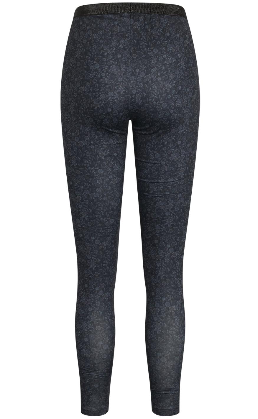 One Two Luxzuz Leggings - Ayoe Ditsy - Asphalt