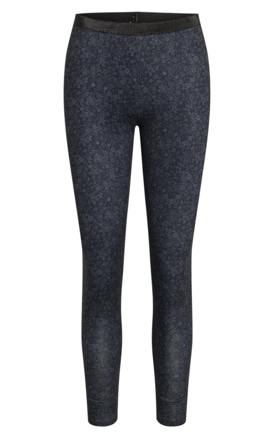 One Two Luxzuz Leggings - Ayoe Ditsy - Asphalt