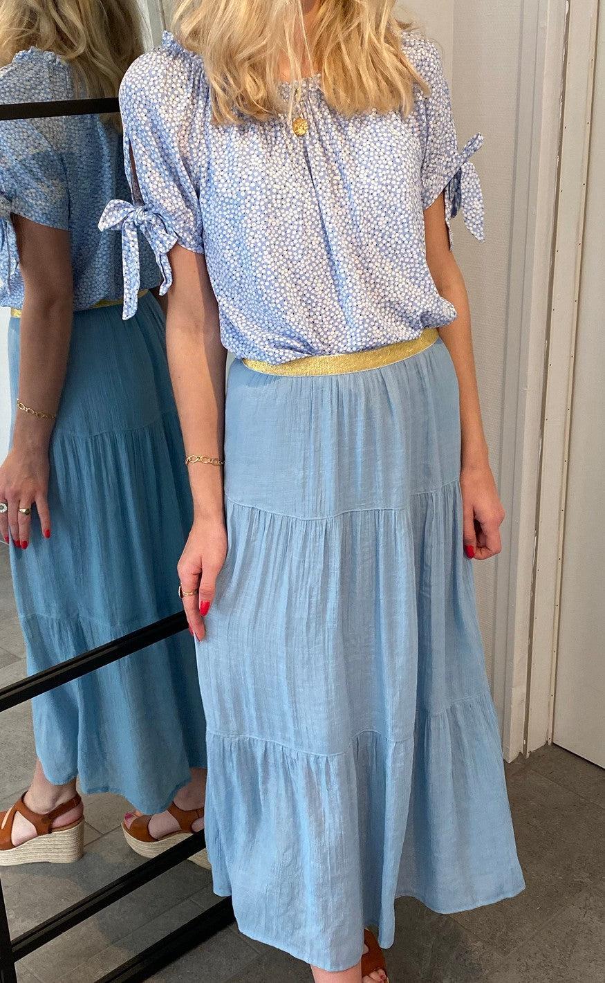 One Two Luxzuz Nederdel - Falka - Ice Blue