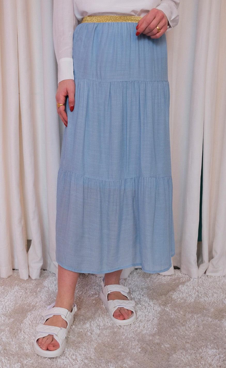 One Two Luxzuz Nederdel - Falka - Ice Blue
