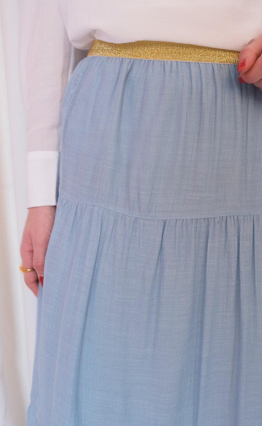 One Two Luxzuz Nederdel - Falka - Ice Blue