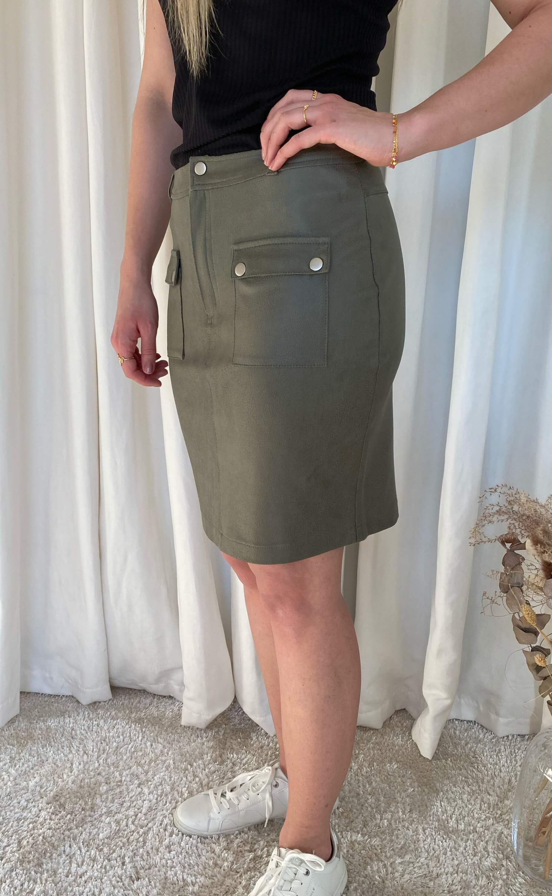 One Two Luxzuz Nederdel - Heather - Army