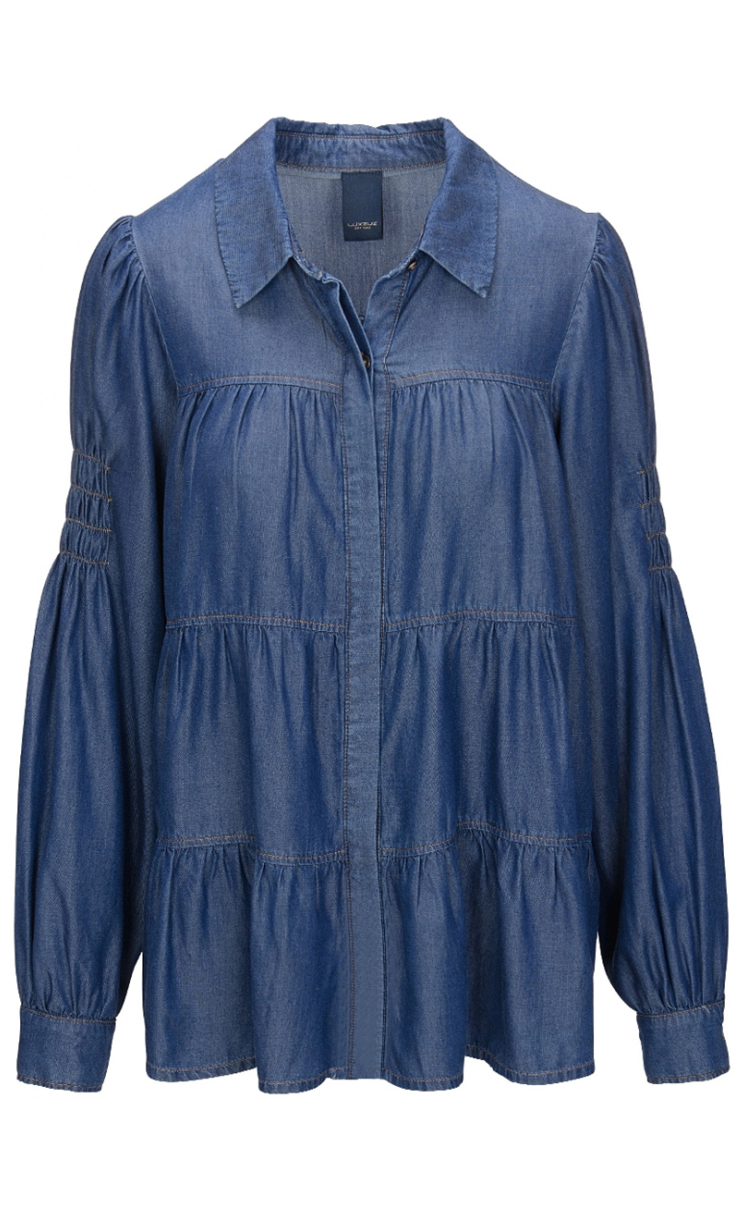 One Two Luxzuz Shirt - Loulou - Blue Jeans