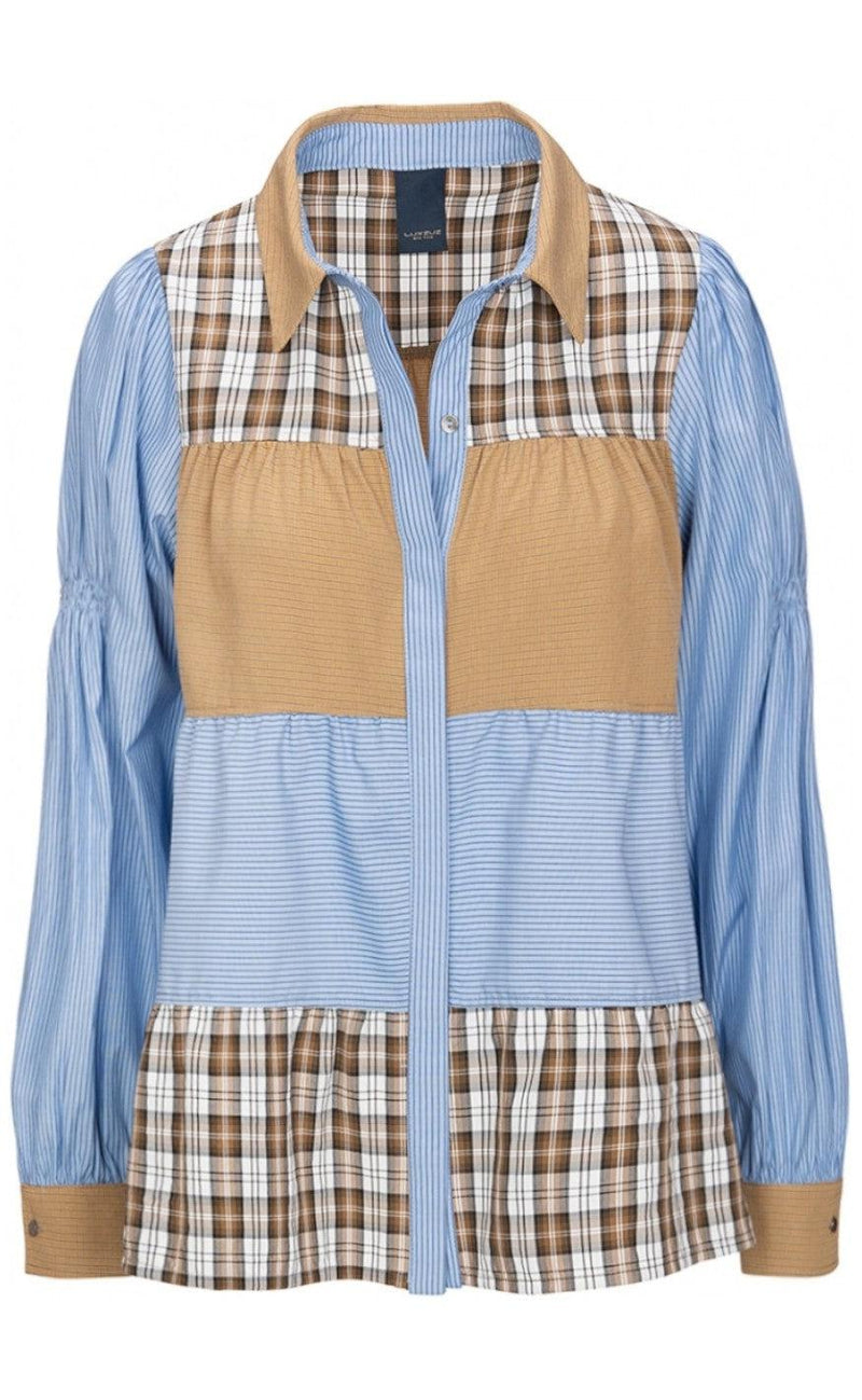 One Two Luxzuz Shirt - Lynett - Vintage Blue