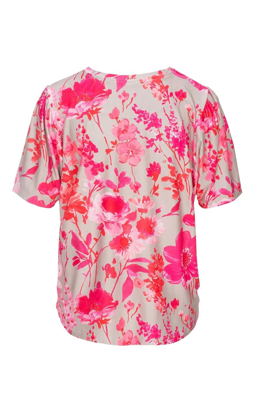 One Two Luxzuz T-shirt - Laila - Fandango Pink