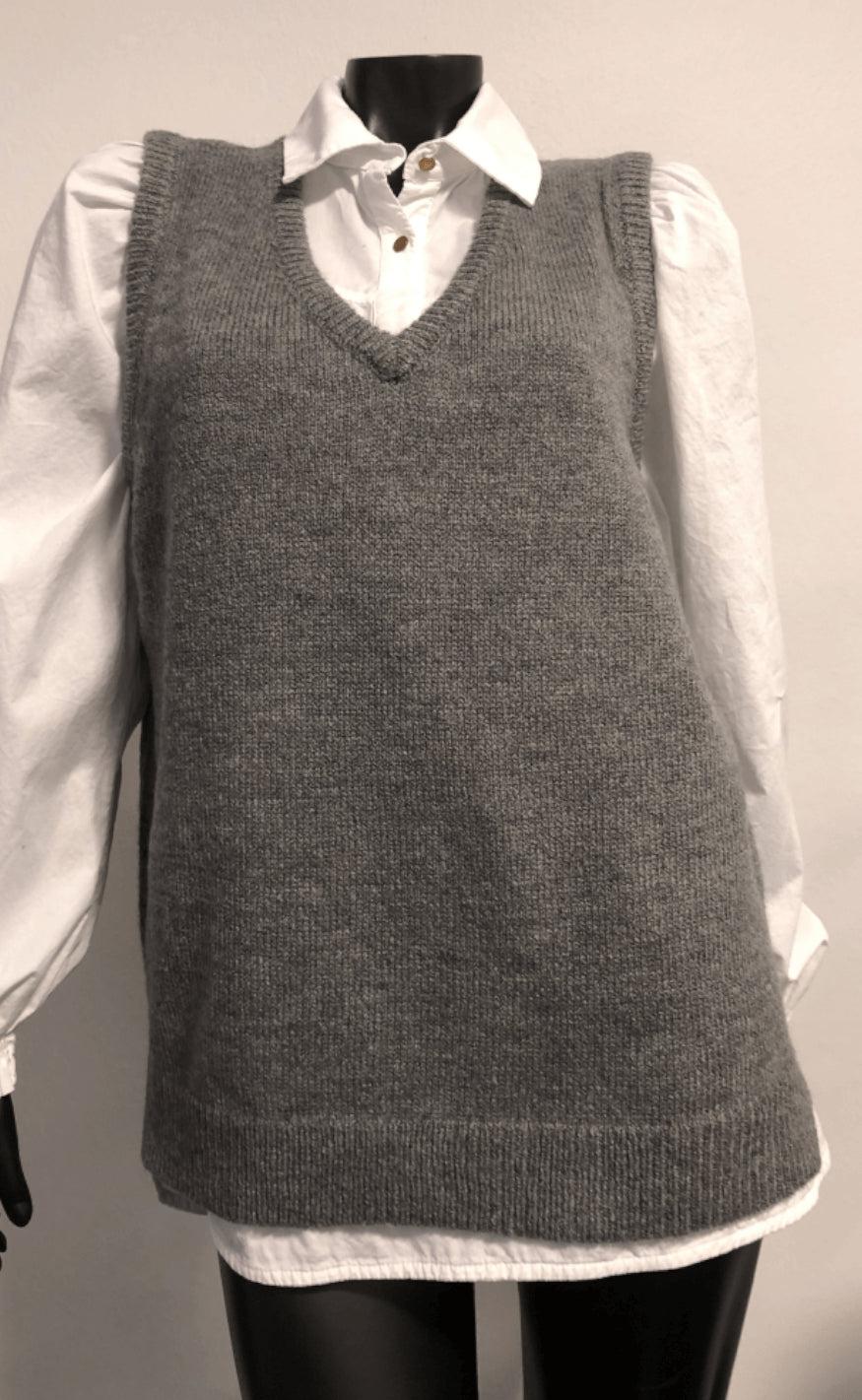 One Two Luxzuz Vest - Taia - Medium Grey Melange