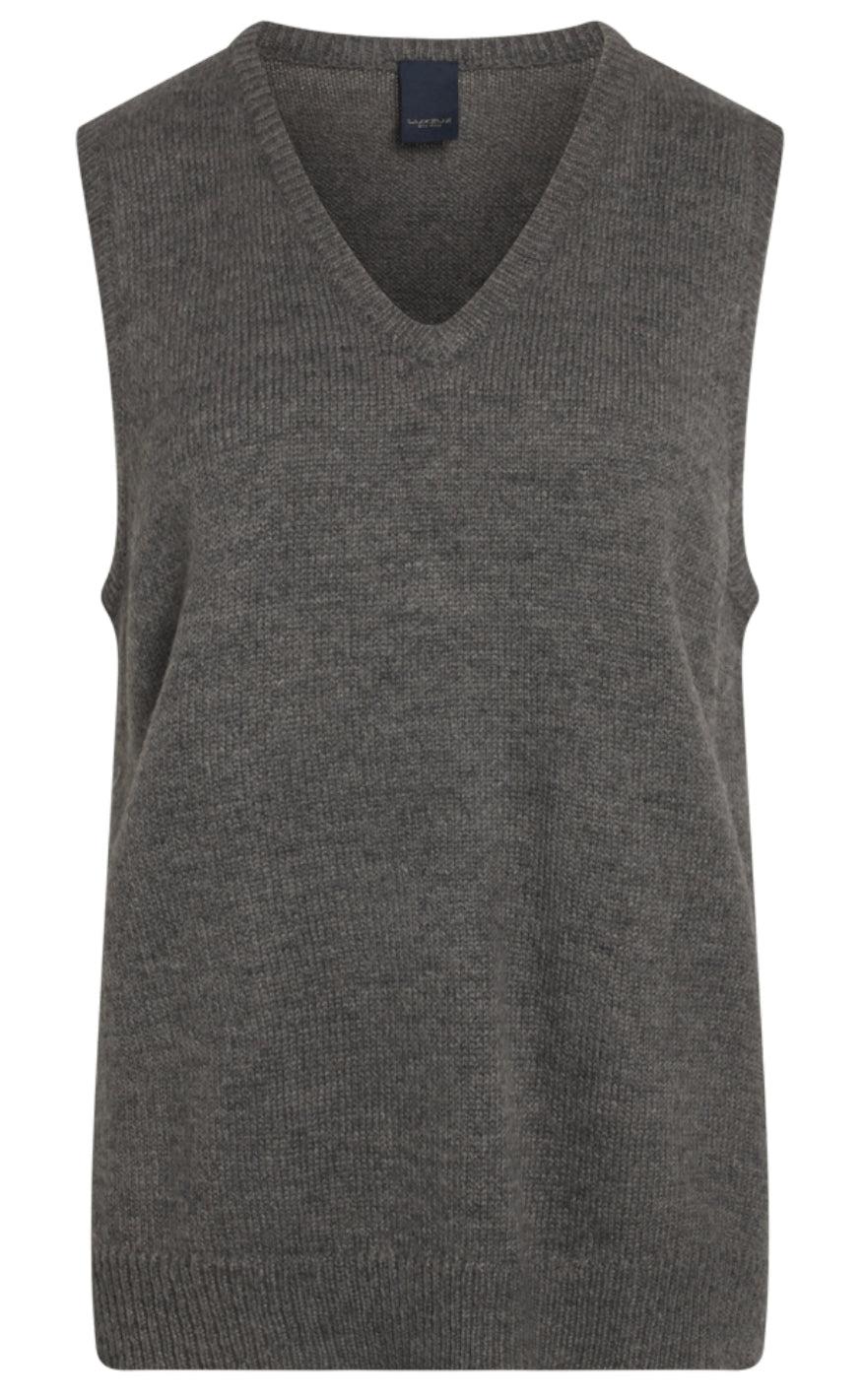 One Two Luxzuz Vest - Taia - Medium Grey Melange
