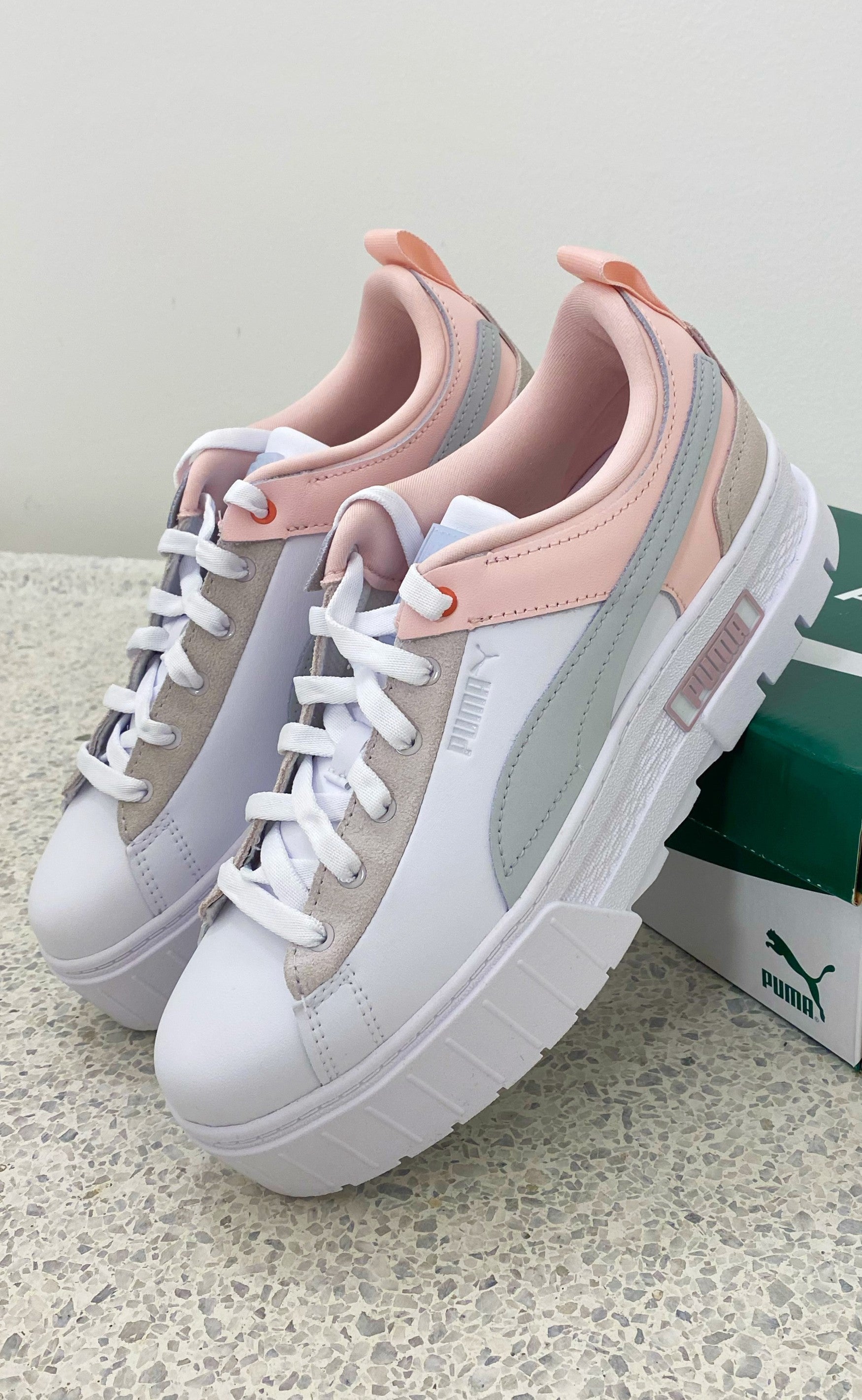 Puma Sneakers - Mayze Raw Was - White-Chalk Pink