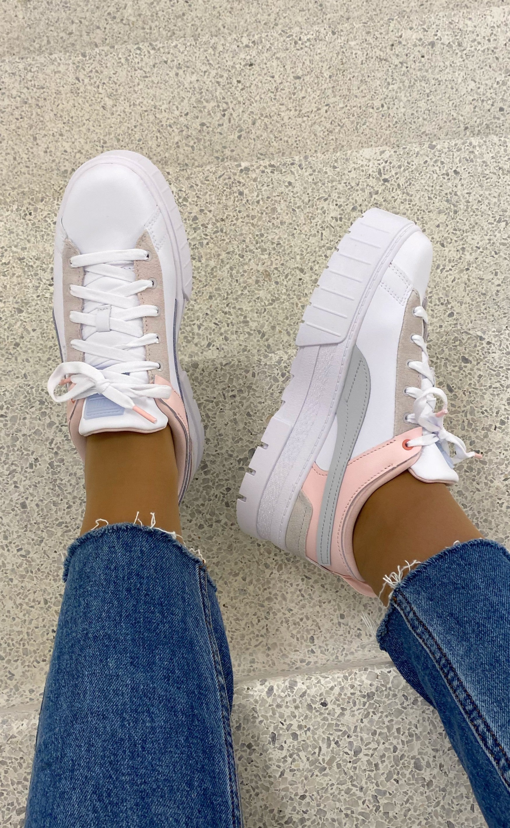 Puma Sneakers - Mayze Raw Was - White-Chalk Pink