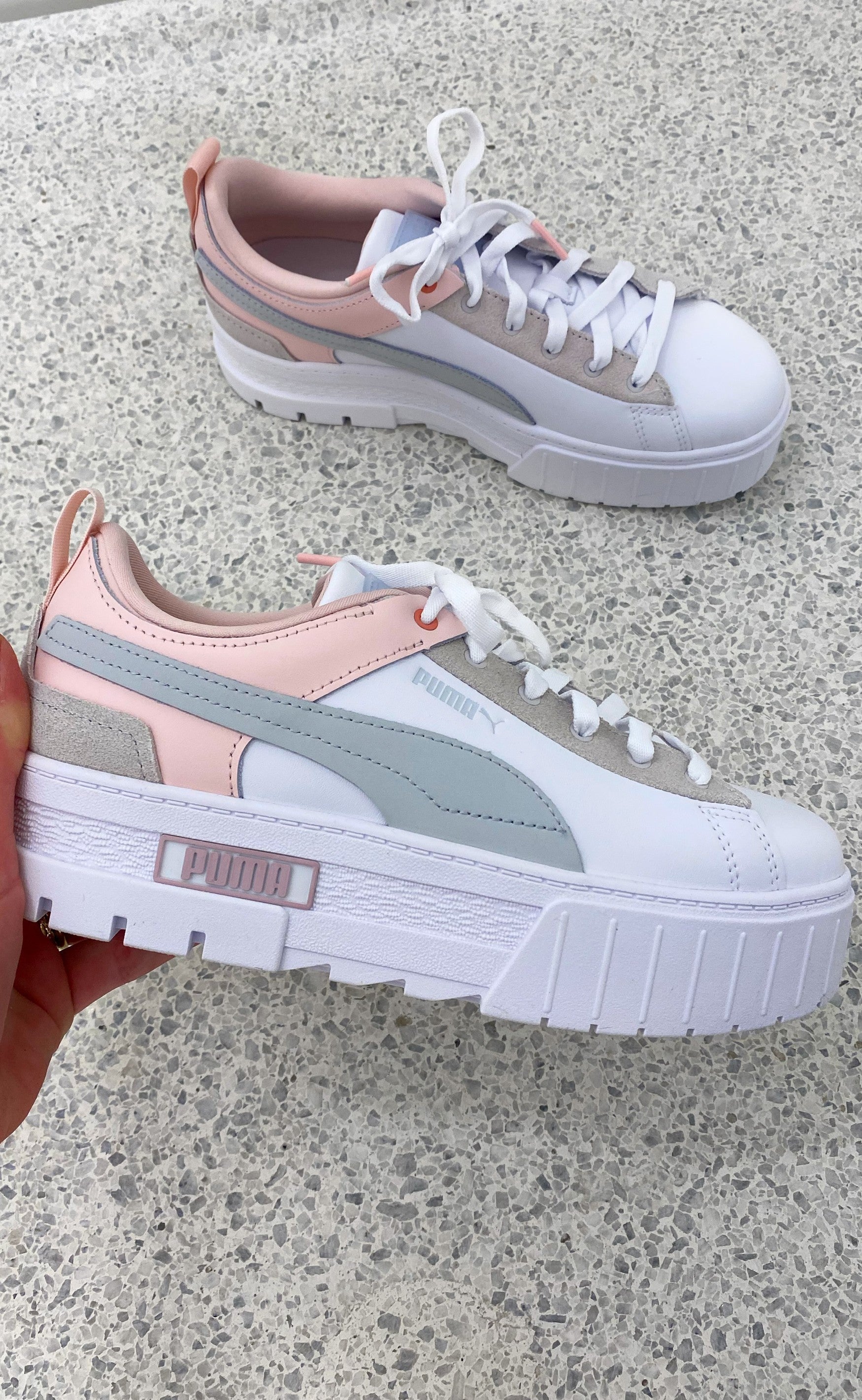 Puma Sneakers - Mayze Raw Was - White-Chalk Pink