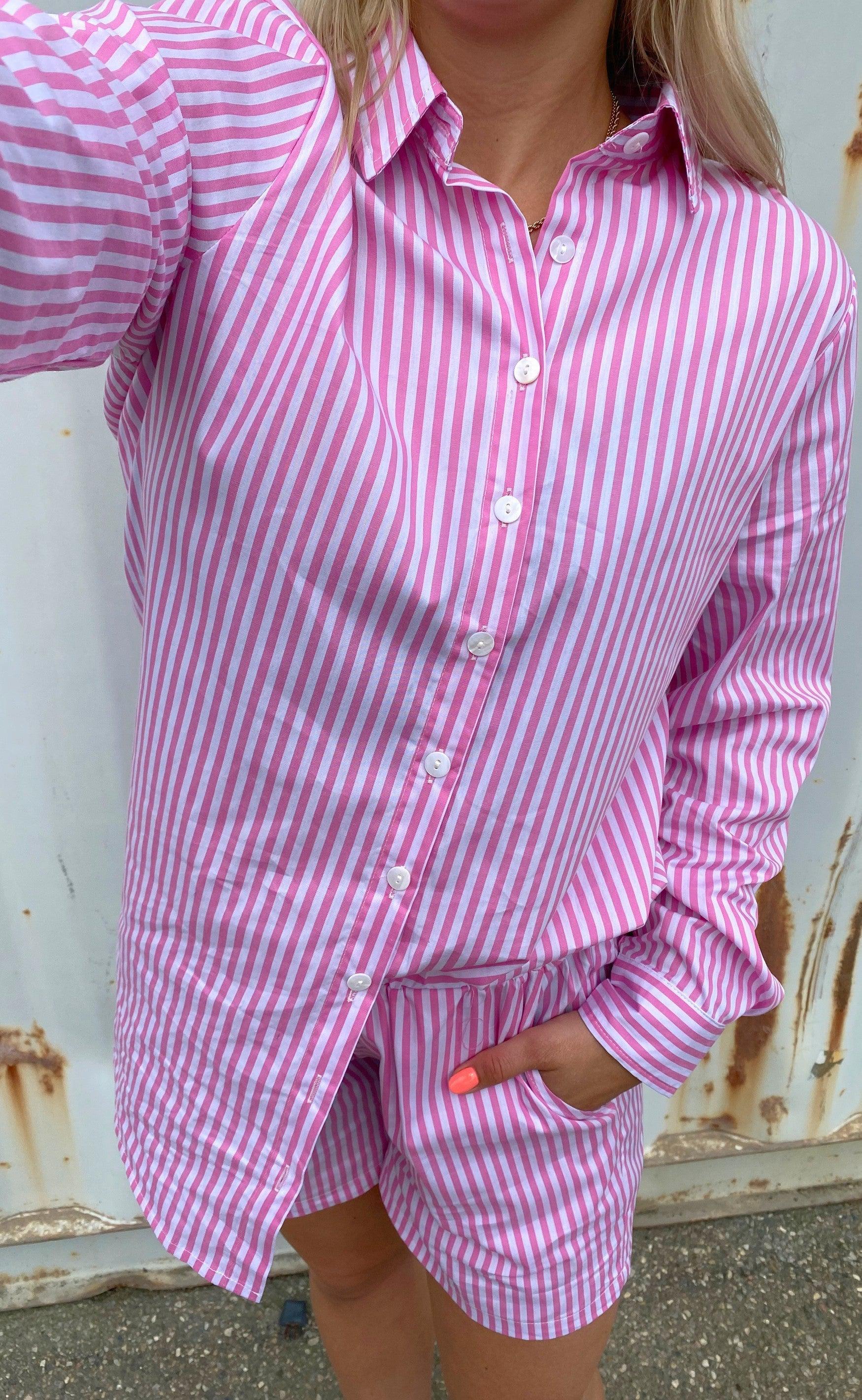 Sejer INKLUSIV Skjorte - Skagen - Hvid/Pink