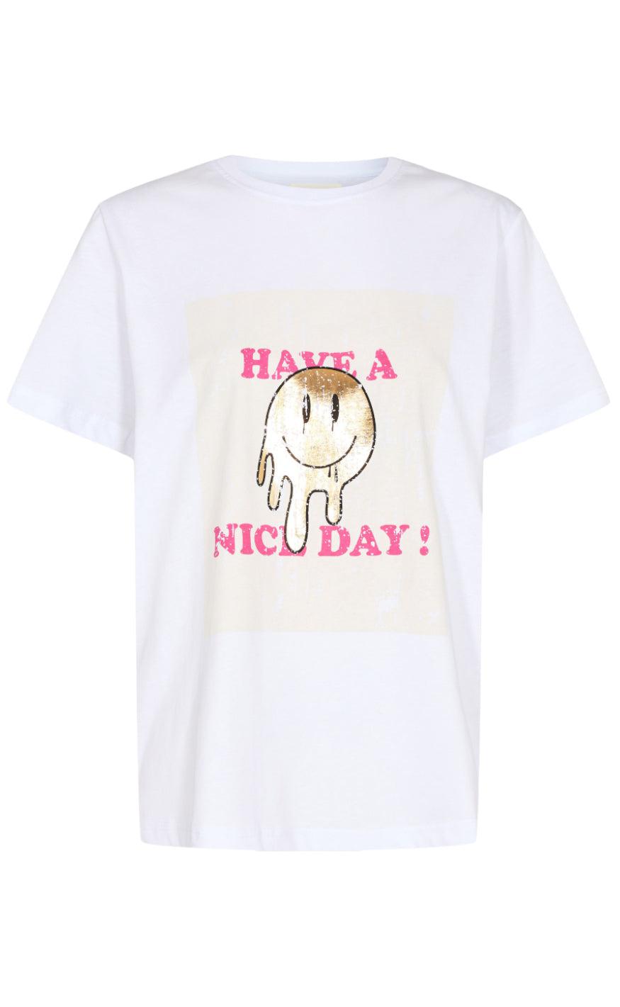 Sofie Schnoor T-shirt - S231293 - White W. Pink