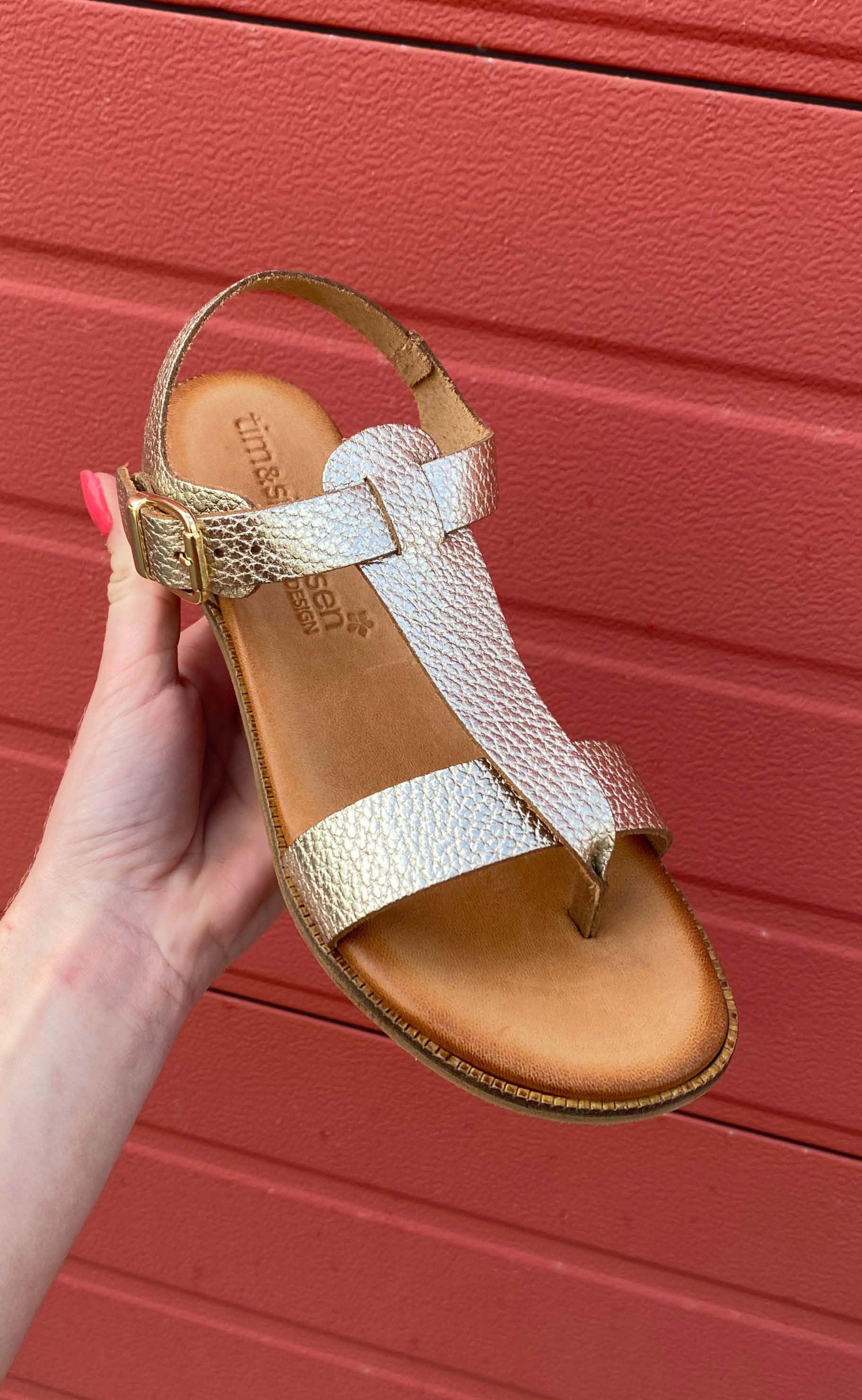 Tim & Simonsen Sandaler - Athena Metal - Platino Gold