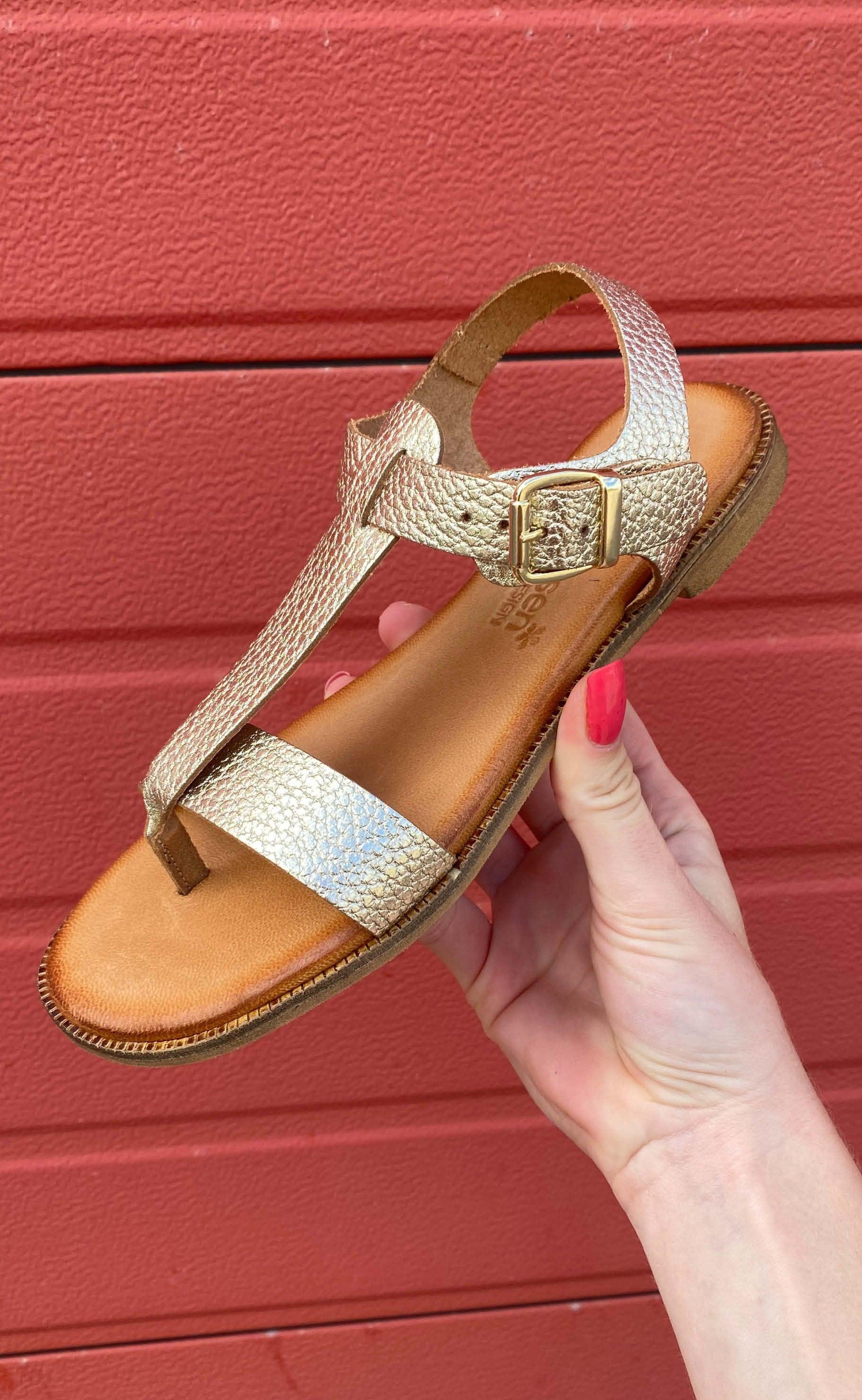 Tim & Simonsen Sandaler - Athena Metal - Platino Gold