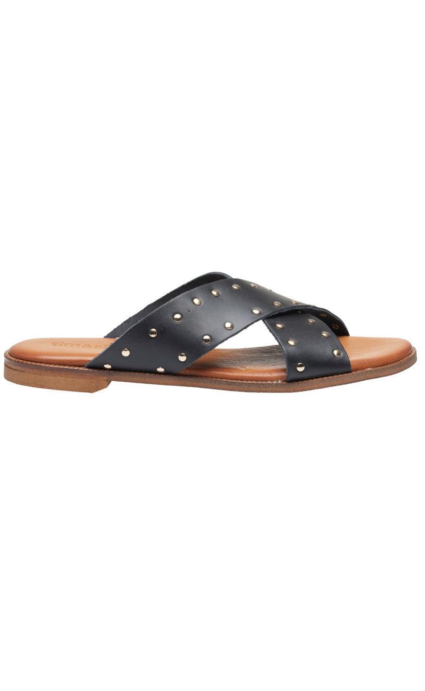 Tim & Simonsen Sandaler - Tine Stud Slip In - Black