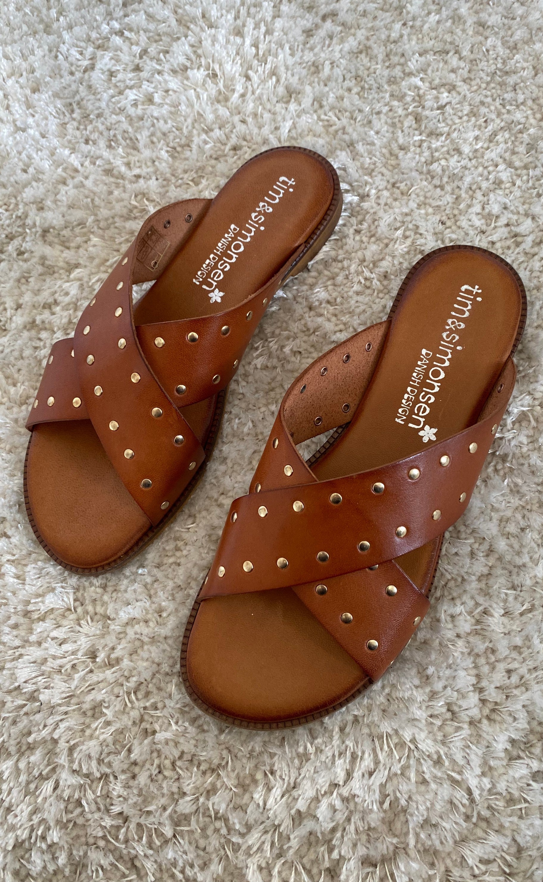 Tim & Simonsen Sandaler - Tine Stud Slip In - Leather Color