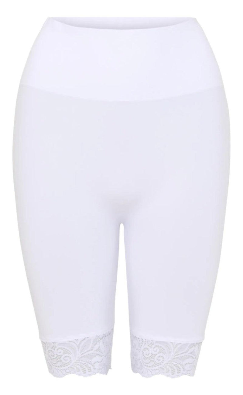 Tim & Simonsen Shorts - Gry Bike Lace High Waisted - White