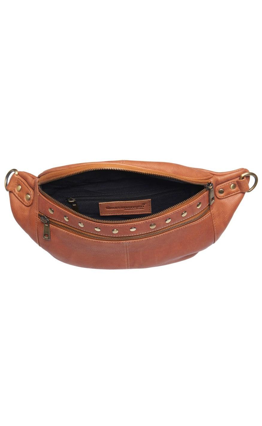 Tim & Simonsen Taske - Astrid Stud Bumbag - Cognac