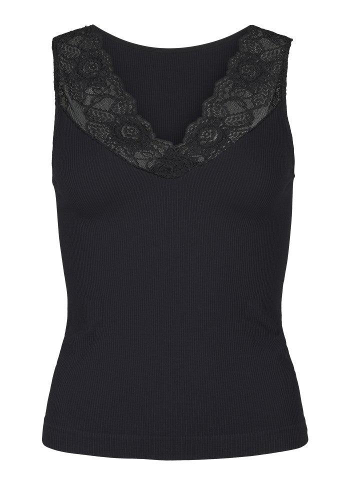 Tim & Simonsen Top - Belen V-Lace - Black