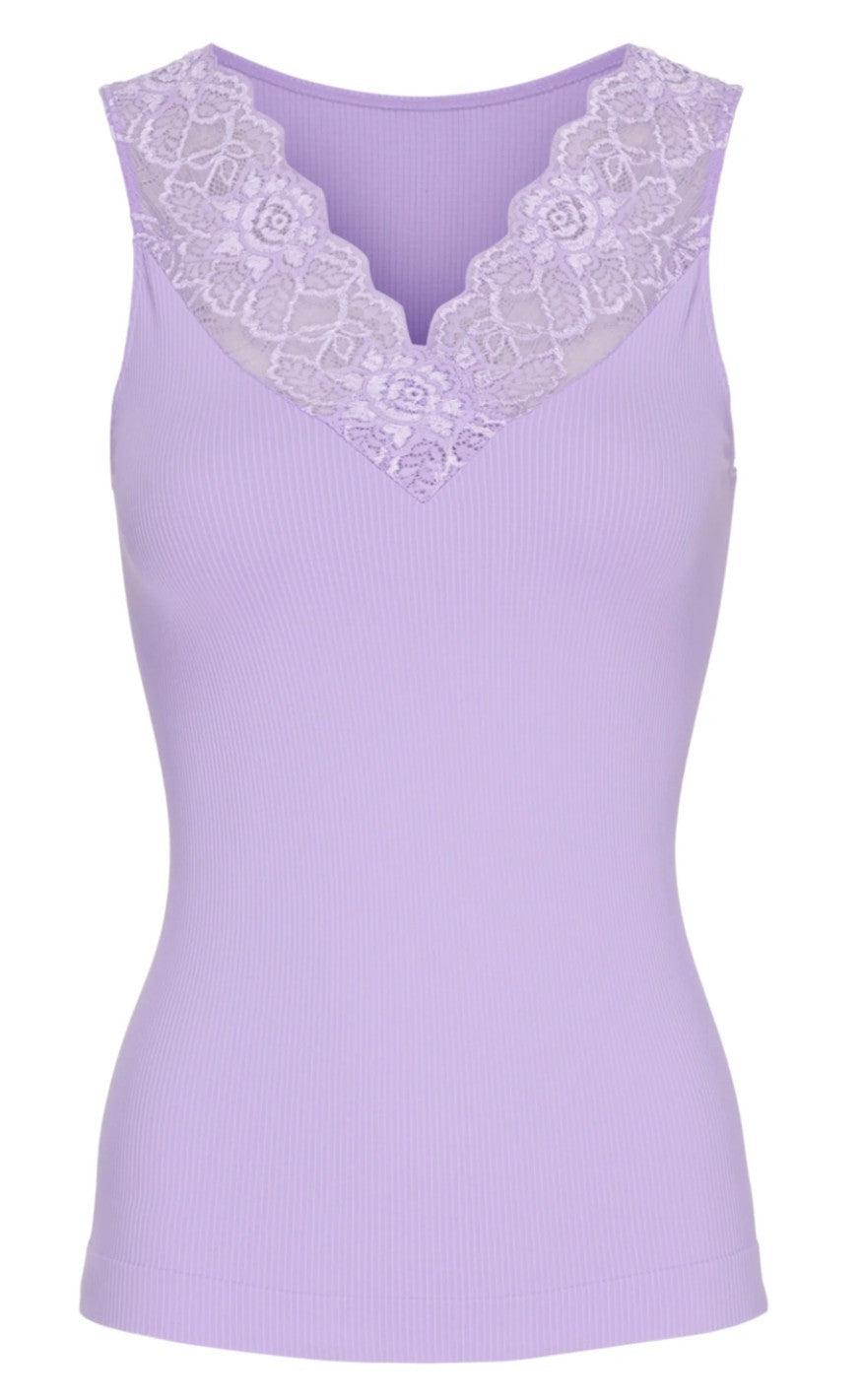 Tim & Simonsen Top - Belen V-Lace - Lavender