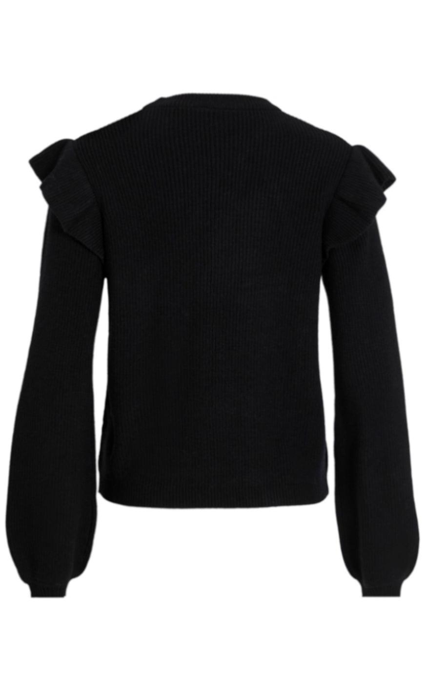 VILA Bluse - Ril Flounce - Black