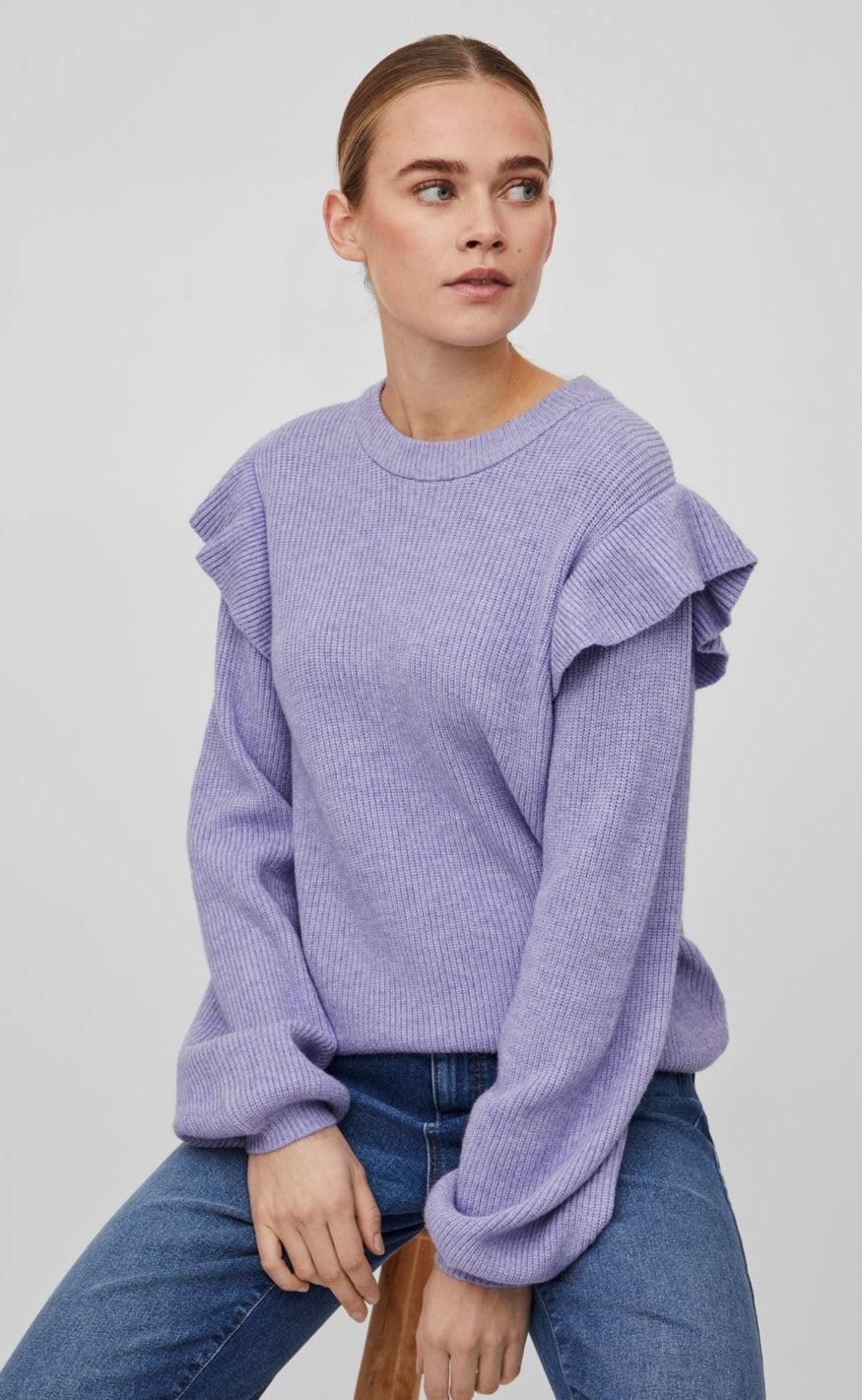 VILA Bluse - Ril Flounce - Sweet Lavender