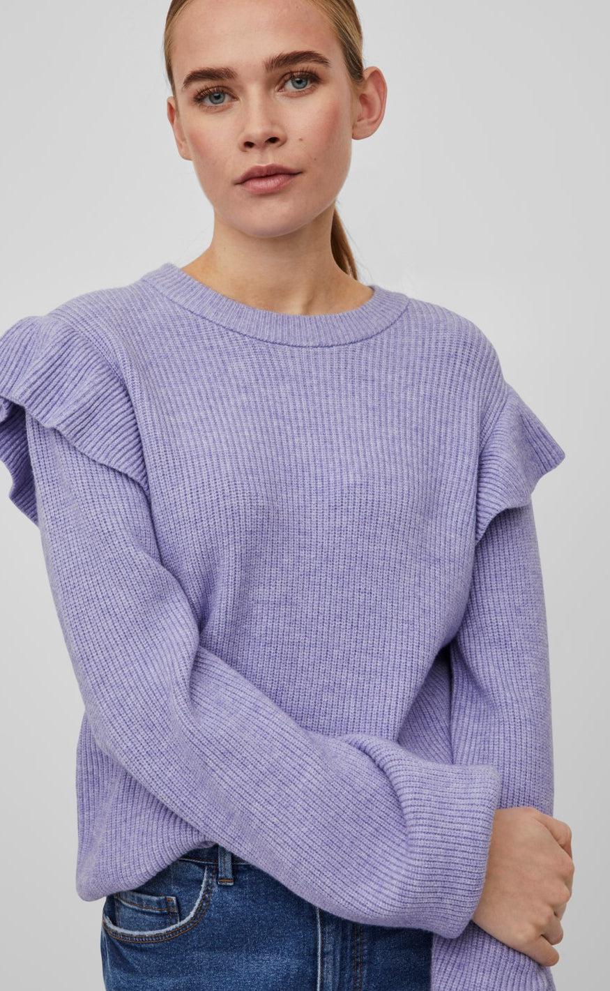 VILA Bluse - Ril Flounce - Sweet Lavender