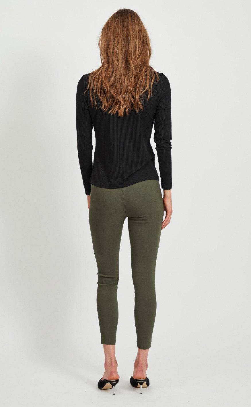 VILA Bluse - Solitta Rib - Black