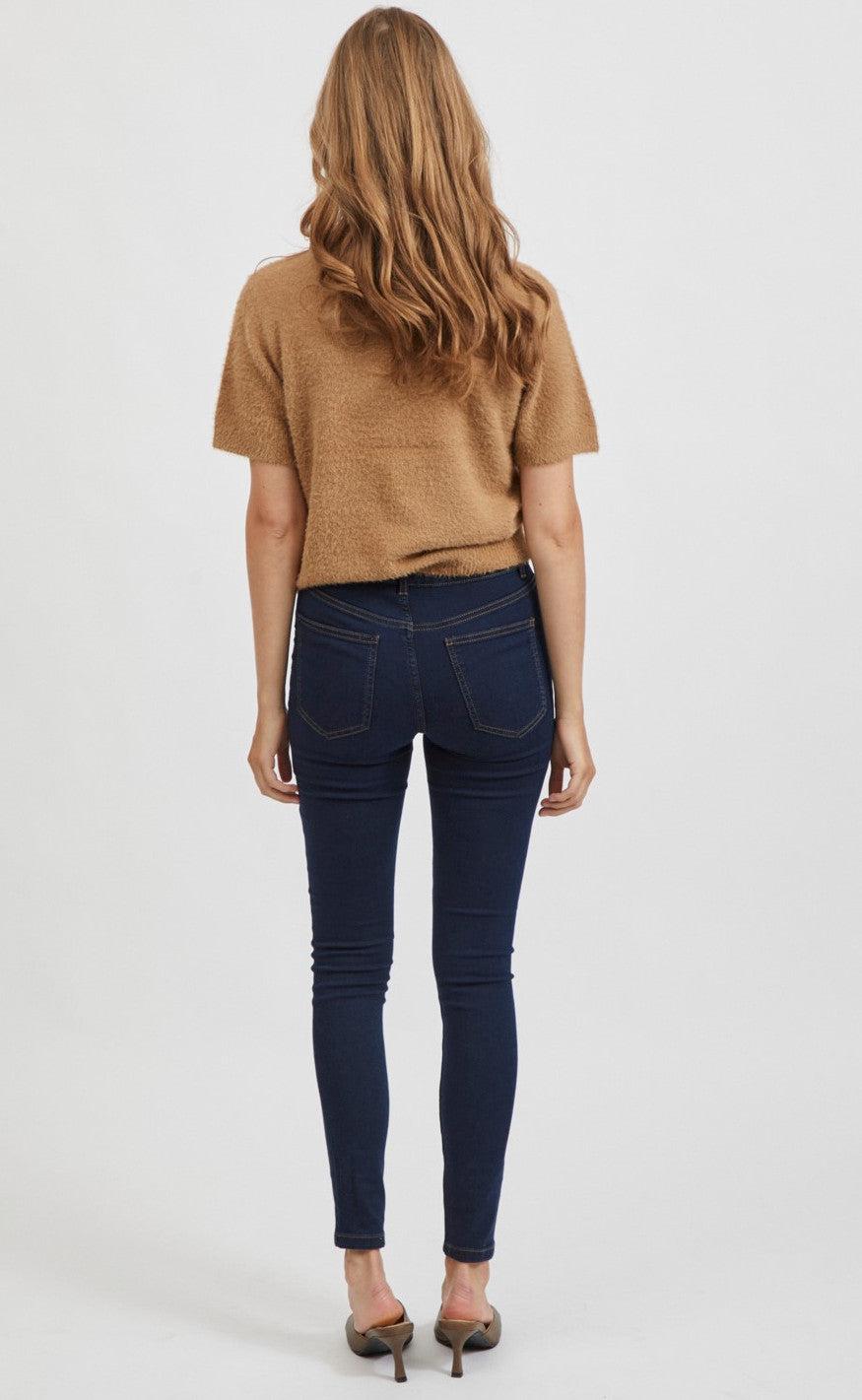 VILA Bukser - Jeggy Ana - Dark Blue Denim
