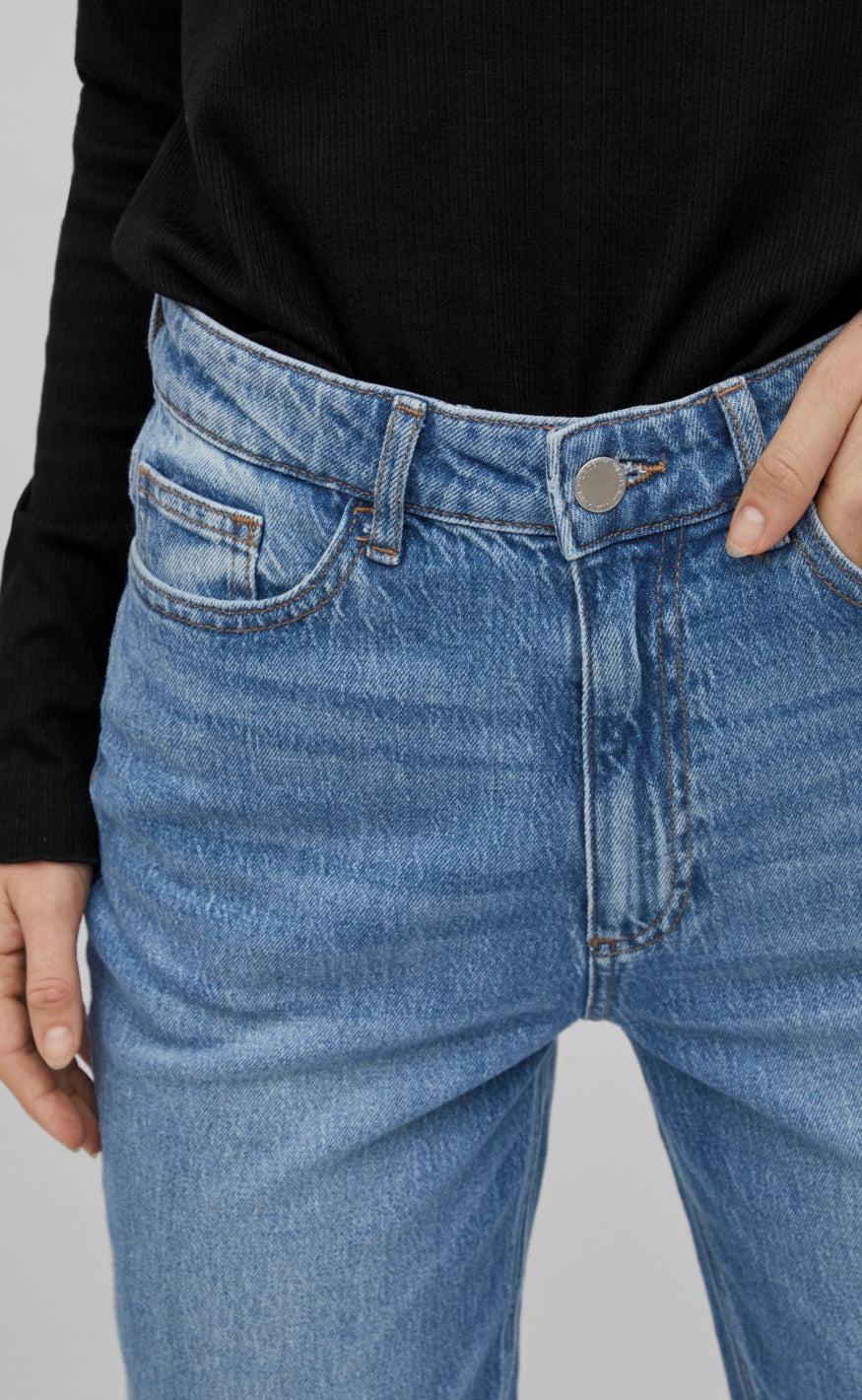 VILA Bukser - Kelly - Medium Blue Denim