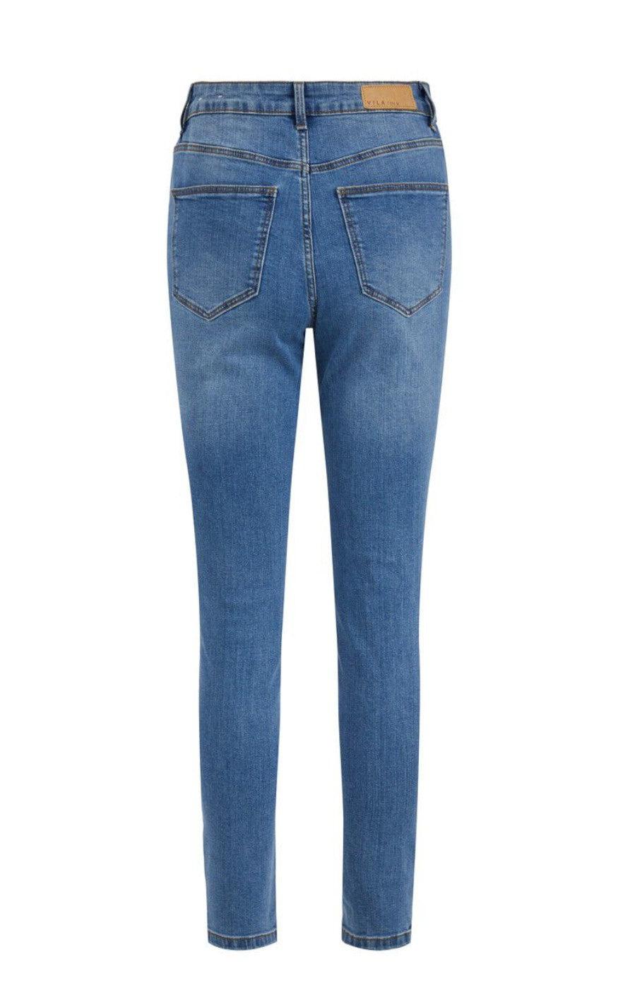 VILA Bukser - Skinnie - Medium Blue Denim