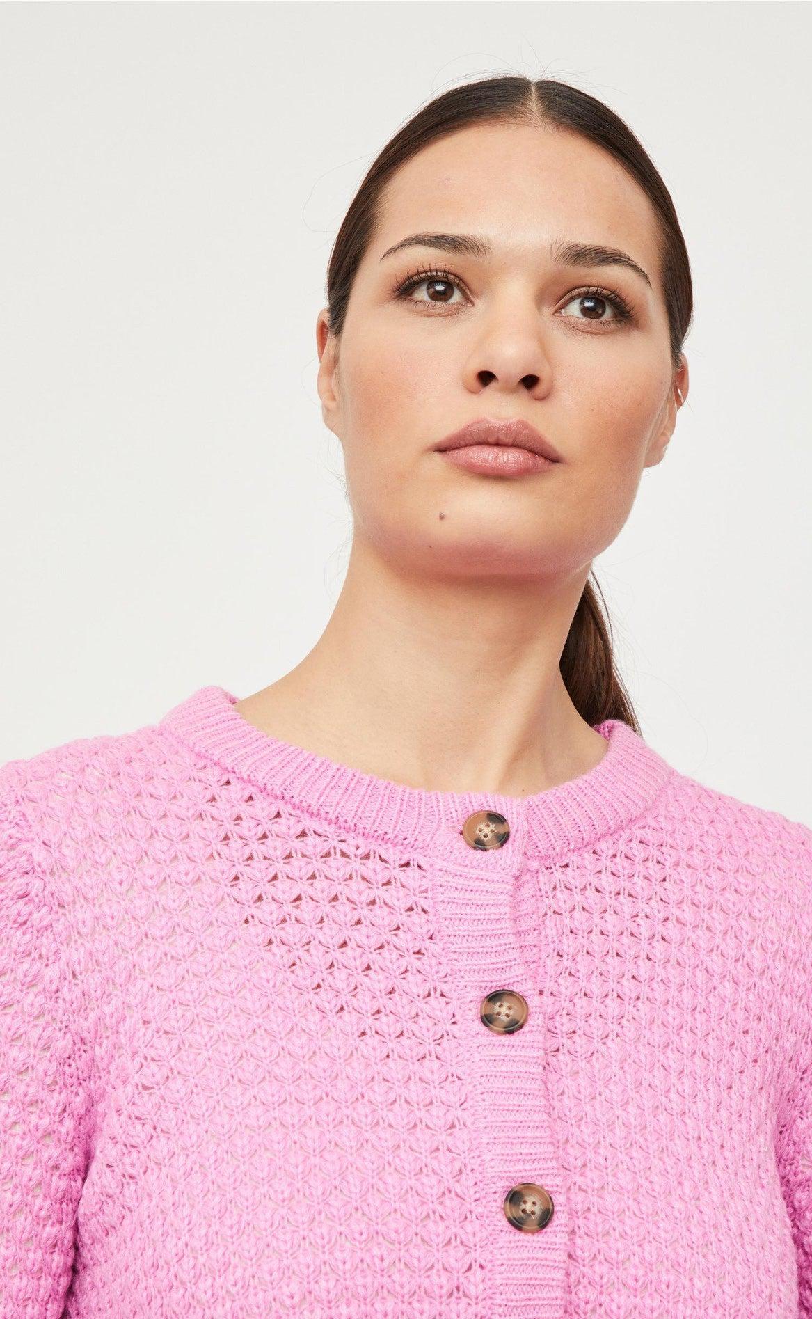 VILA Cardigan - Liomy - Fuchsia Pink