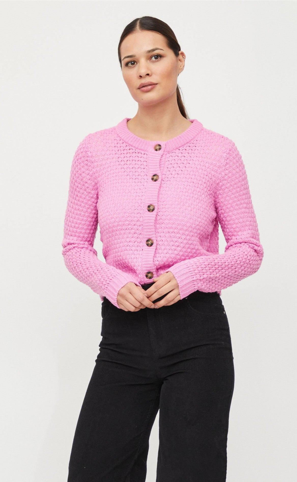 VILA Cardigan - Liomy - Fuchsia Pink
