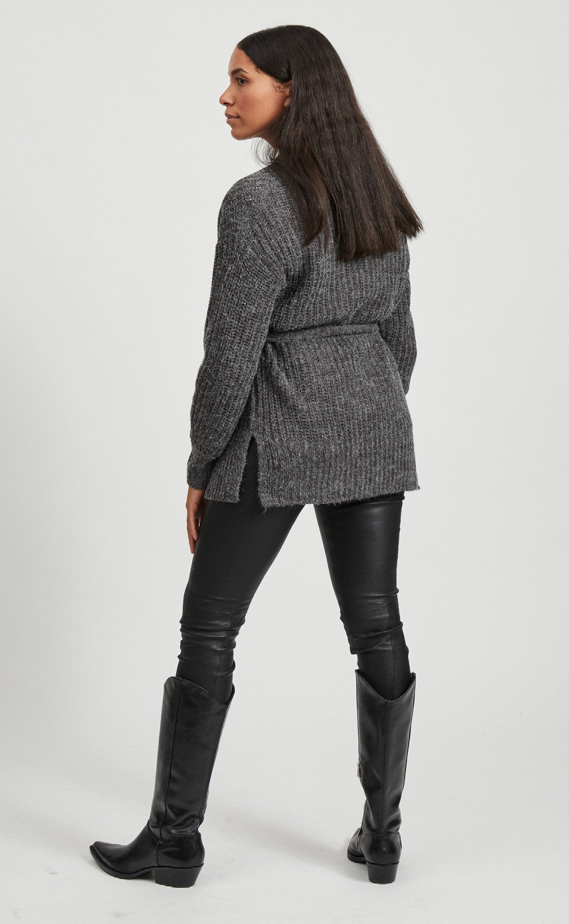VILA Cardigan - Tikta - Dark Grey