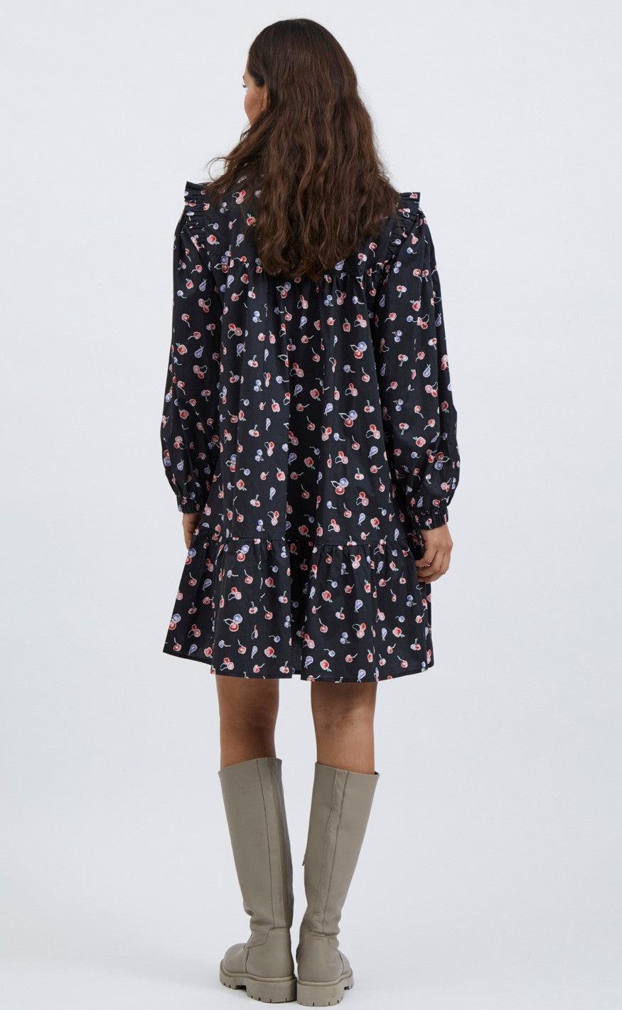 VILA Kjole - Cherry - Navy
