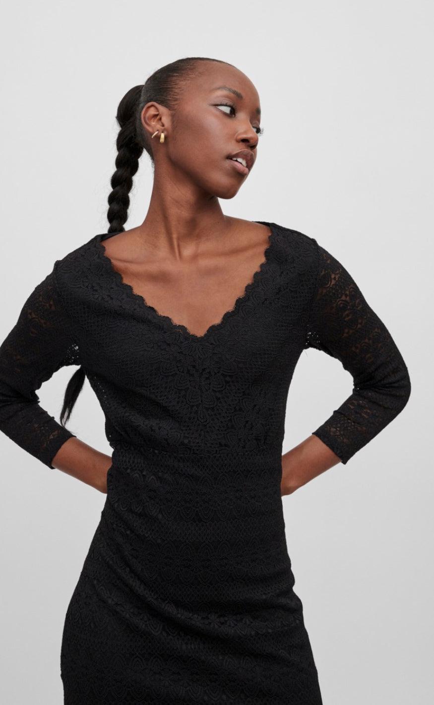 VILA Kjole - Chikka Lace - Black
