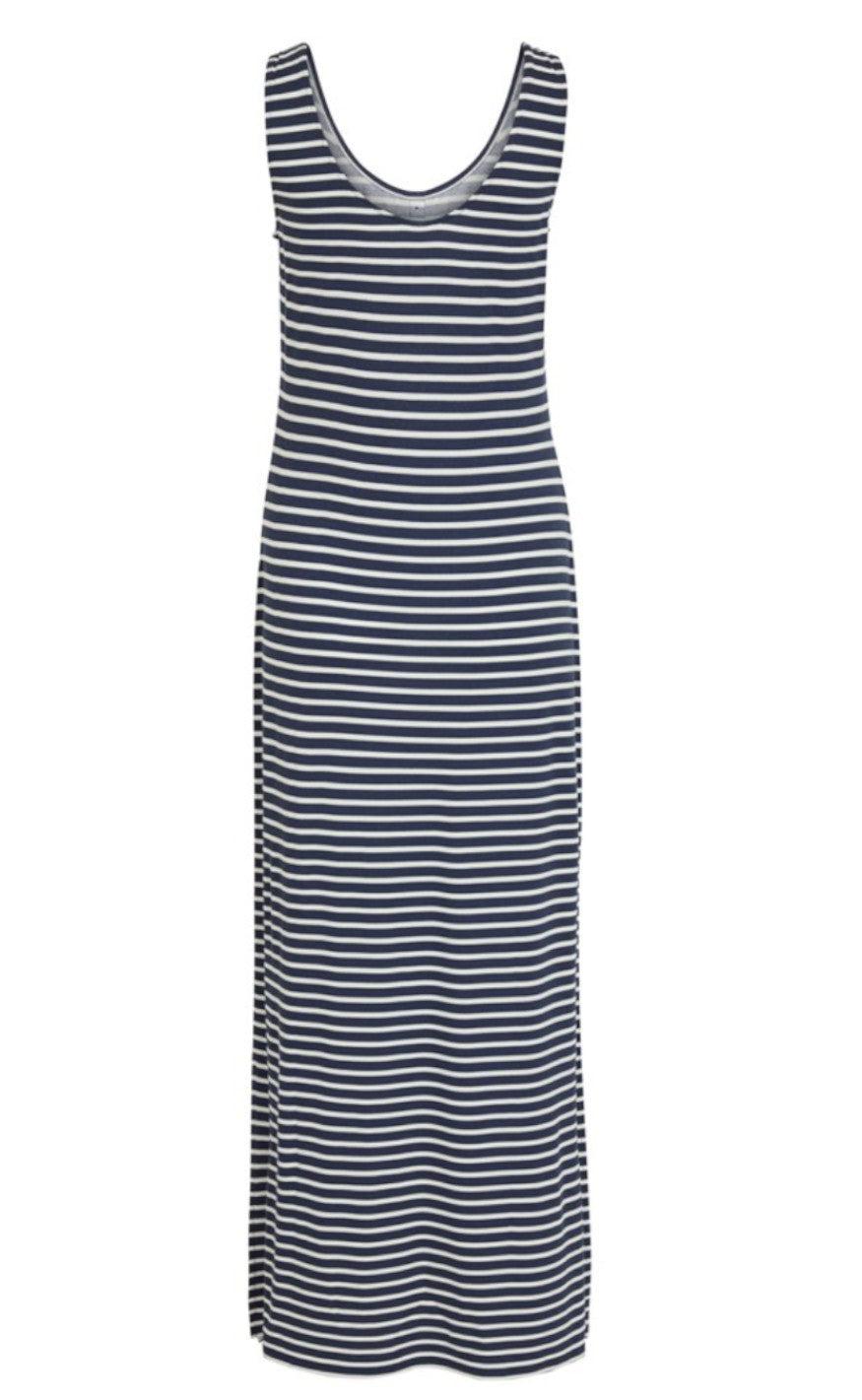 VILA Kjole - Dell Maxi - Navy/ White