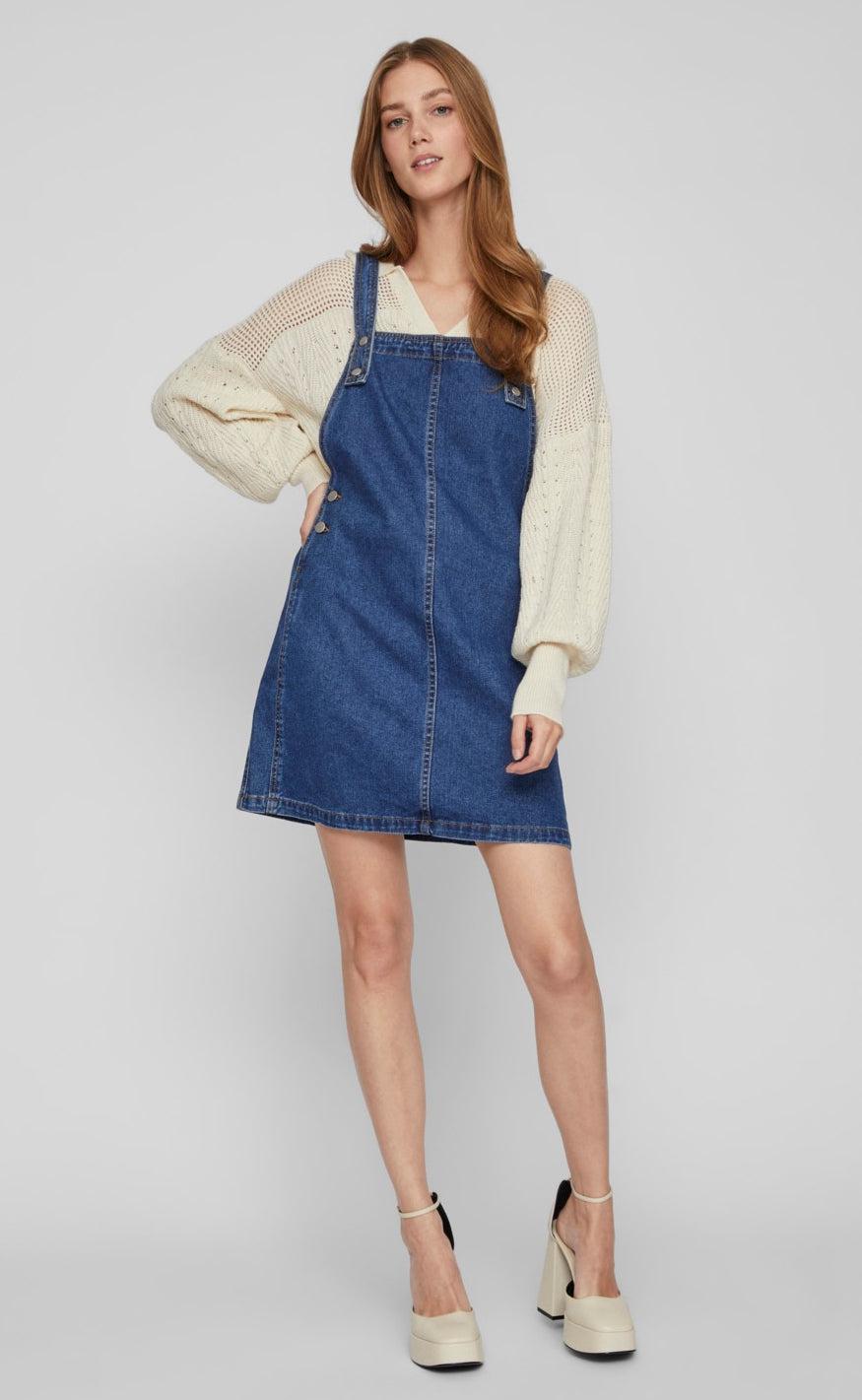 VILA Kjole - Elys - Medium Blue