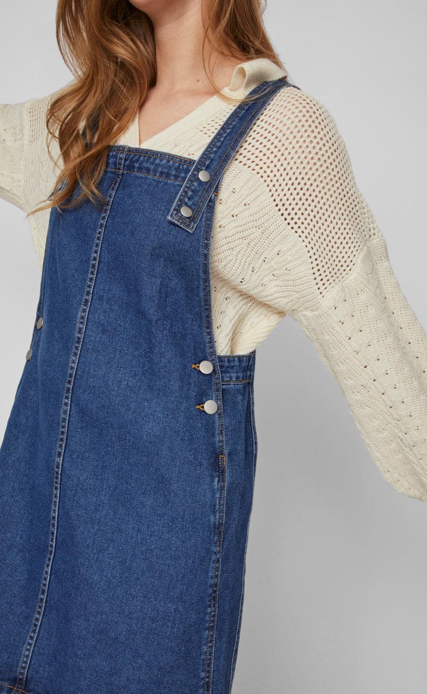 VILA Kjole - Elys - Medium Blue