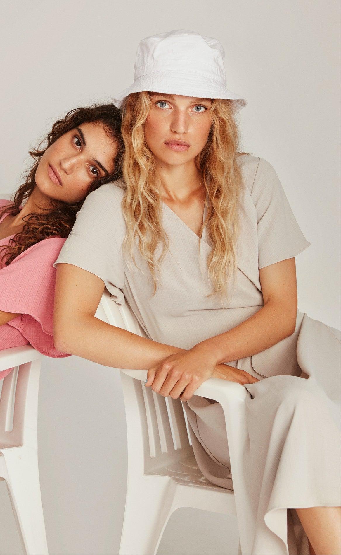 VILA Kjole - Lovie Wrap Midi - Dove