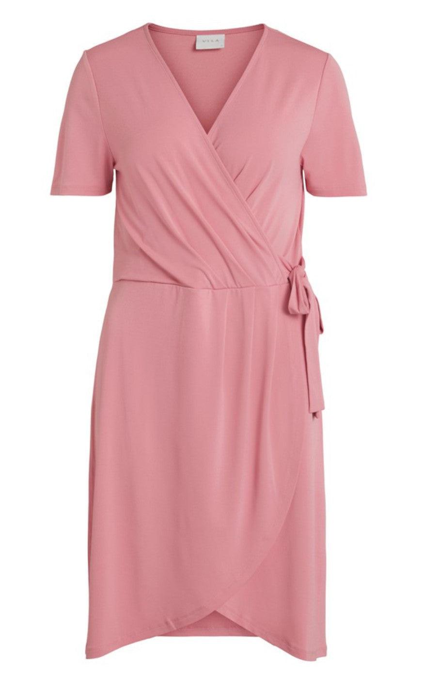 VILA Kjole - Nayeli Knee Wrap - Wild Rose