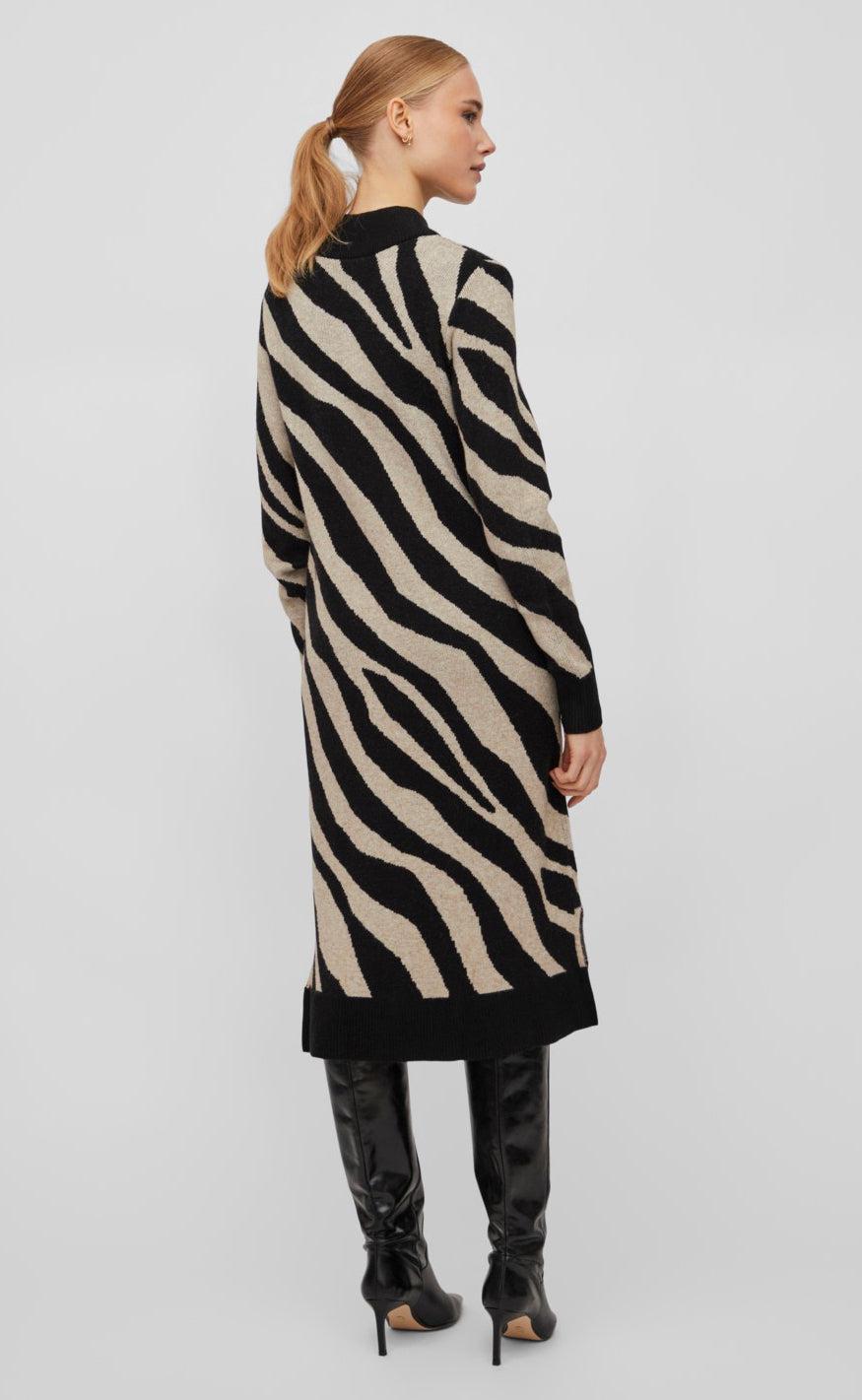VILA Kjole - Ril - Black/Sesame Melange